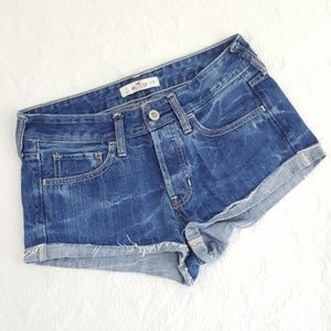 Hollister HI RISE Denim Jean Shorts Size 3 w26